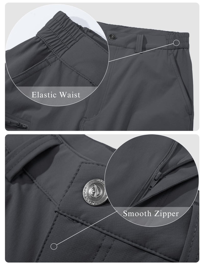 MAGCOMSEN Work Pants for Men Fishing Pants for Men Water Resistant Summer Hiking Pants Men Travel Pants for Men Dark Grey - Image 4